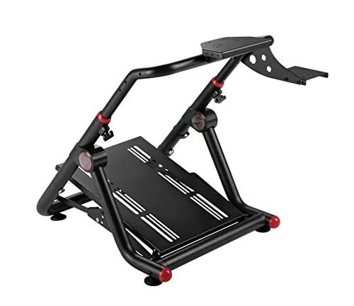OPLITE OP-GTR-WS Wheelstand GTR - Hochfester Force Feedback Radständer - Games - Ergonomisches und faltbares Design mit verstellbarer Lenkradneigung für optimalen Fahrkomfort, kompatibel mit gängigen GTR- und GTRS3-Fahrgestellen.