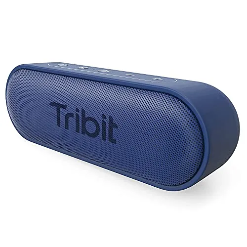 Tribit XSound Go Bluetooth Lautsprecher, 16W Klang mit tiefem Bass, 24 Std., IPX7 wasserdicht, Bluetooth 5.3, TWS-Kopplung, tragbarer Outdoor Lautsprecher für Camping, Strand, Reisen – Blau