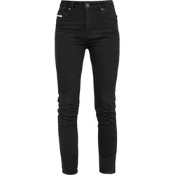 John Doe Motorradjeans Jane High Lady Monolayer XTM Slim Fit, BLACK RAW, 26-34 - Hochwertige Motorradhose mit herausnehmbaren Hüftprotektoren und innovativem XTM-Faser-Mix. Bietet hohen Tragekomfort und Flexibilität für anspruchsvolle Fahrerinnen.