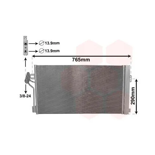 Van Wezel Kondensator für Klimaanlage 30005352 - Autoteile, hochwertiger Kondensator für optimale Kühlleistung und verbesserte Klimaanlagen-Effizienz im Fahrzeug.
