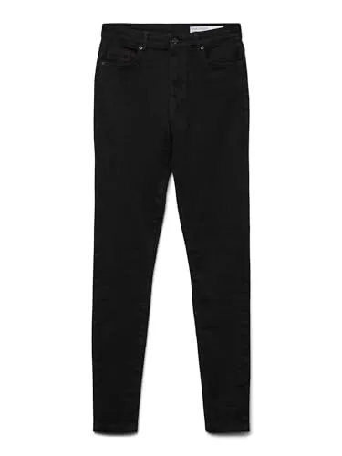 Vero Moda Damen VMSOPHIA HW SKINNY JEANS SOFT VI110 NOOS - Stylische Skinny Jeans in Schwarz, perfekt für jeden Anlass mit bequemer Passform und klassischer 5-Pocket Optik.