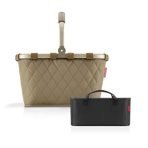 reisenthel Carrybag Frame Rhombus Olive + Organizer Black