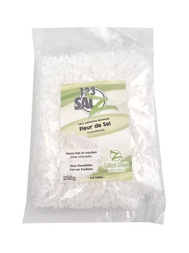 123Salz Pyramidensalz Fleur de Sel - 250g Beutel - Salz Naturs (39,96 EUR/kg)