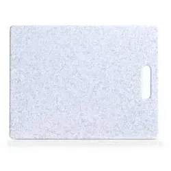Zeller Granitoptik Schneidebrett, Kunststoff 26149 , Maße: 36,5 x 27,5 x 0,8 cm, hellgrau