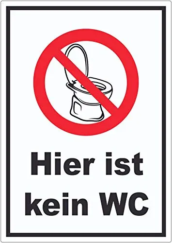 Hier ist kein WC Aufkleber A6 (105x148mm)