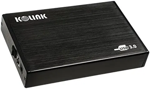 KOLINK 3,5 Zoll Festplattengehäuse Portable SATA HDD/SSD USB 3.0 Mobiles Externes Gehäuse, External Hard Drive Case, Externe ssd Hülle; SATA-Interface unterstützt SATA-3G-Standard