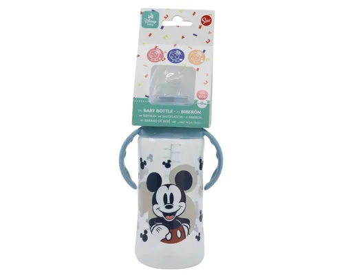 Disney Mickey Mouse Babyflasche 360 ml Silikon-Sauger mit 3 Positionen & Anti-Kolik-System