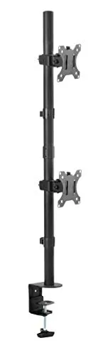 HALTERUNGSPROFI Dual Tischhalterung Office-O3V - Monitor-Halterung bis 32 Zoll, drehbar und neigbar für optimalen Sichtkomfort