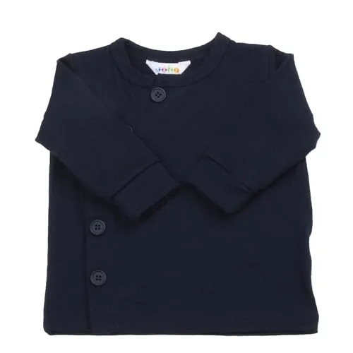 Joha Baby Jungen Mädchen Cardigan Merinowolle Wolljersey, Größe:68/74, Farbe:Navy