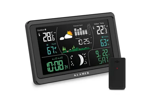 KLAMER Funk Wetterstation mit Außensensor von KLAMER