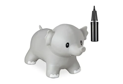 relaxdays Hüpftier Elefant, grau
