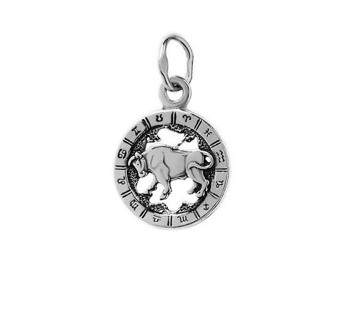 NKlaus 925 Sterlingsilber Kettenanhänger Stier - Zodiak 6318 - Eleganter Anhänger für Damen aus echtem 925er Sterlingsilber, ideal als persönliches Geschenk für Sternzeichen-Liebhaber.