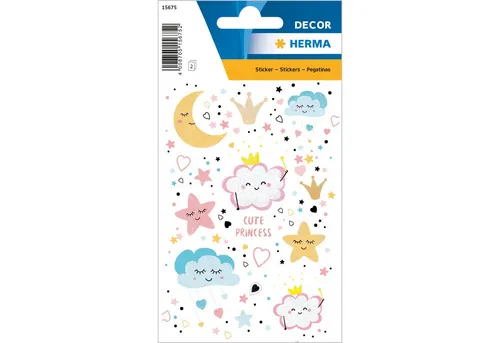 HERMA Sticker Herma Sticker DECOR Cute Princess beglimmert 2 Bl