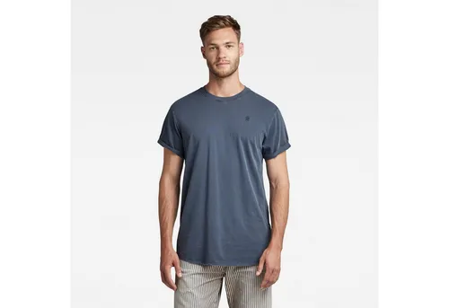 G-STAR RAW Herren Lash T-Shirt - Stylisches T-Shirt für Herren mit G-Star RAW Print auf der Brust und abgerundetem Saum – perfekt für lässige Looks und den Alltag.