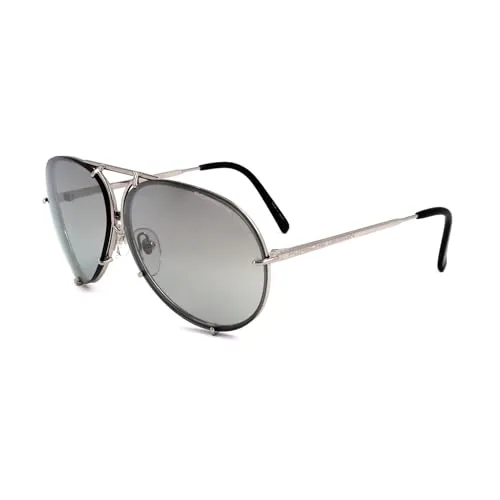 Porsche P'8478 B 60-10-135 Grau Sonnenbrille Unisex - Sportbrillen für Erwachsene, elegante Flieger-Sonnenbrille aus robustem Titan mit grauen Gläsern für optimalen UV-Schutz und Stil.