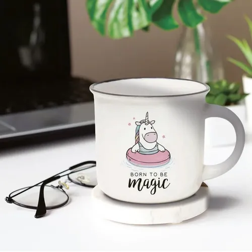 TASSE BECHER EINHORN 350 ML AUS PORZELLAN VON LEGAMI NEU in pink von Legami