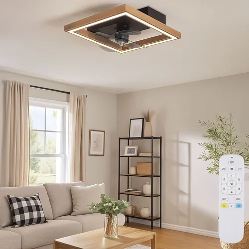 Deckenventilator mit LED-Lampe und Fernbedienung - Moderner Deckenventilator mit dimmbarer LED-Beleuchtung, 6 Geschwindigkeitsstufen und Sommer-/Wintermodus. Ideal für stilvolle Raumgestaltung und optimale Lichtanpassung.