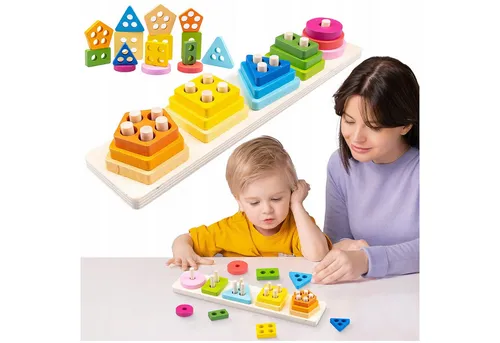 Holzpuzzle Montessori Sensorik Sortierbrett – Lernspielzeug für Kinder ab 2 Jahren - Entdecken Sie das Holzpuzzle Montessori Sensorik Sortierbrett, das spielerisches Lernen fördert. Dieses robuste Spielzeug unterstützt die motorischen Fähigkeiten und die Farberkennung von Kindern ab 2 Jahren.