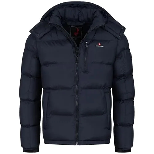 Höhenhorn Eiskar Herren Winter Jacke Dunkelblau Gr. XXL - Funktionsjacken: Wärmeisolierung und atmungsaktives Material für optimalen Komfort bei kalten Temperaturen, abnehmbare Kapuze schützt vor Wind und Wetter.