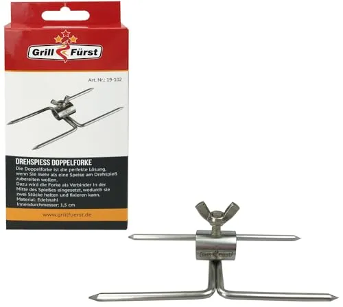 Grillfürst Edelstahl Doppel-Fleischklammer