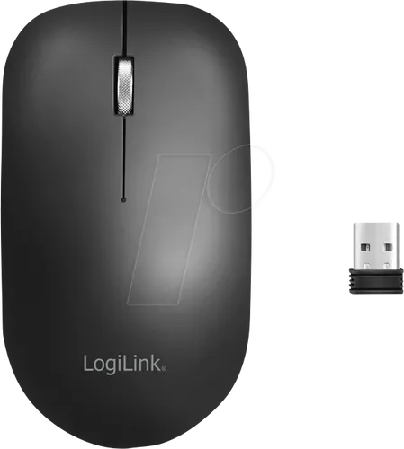 LOGILINK ID0210 - Maus (Mouse), Funk, schwarz