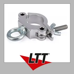 Riggatec Halbschelle-Halfcoupler schmal silber mit Öse 170 kg (48-51mm)