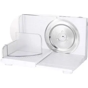 Emerio Allesschneider MS-125000 - Elektrische Aufschnittmaschine, 100W, stufenlos einstellbare Schnittbreite bis 17mm, BPA-frei und platzsparend