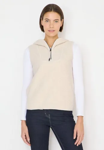 CECIL Fellweste mit Teddy-Futter und Teddy-Kapuze in weiß von CECIL