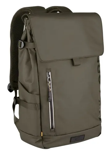 camel active Explore Herren Rucksack - Groß Grün - Tagesrucksack mit 21 L Volumen, gepolstertem Laptopfach und wasserabweisendem, recyceltem Nylon für Umweltfreundlichkeit und Langlebigkeit.