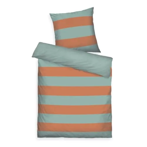 TOM TAILOR Renforcé-Bettwäsche BOLD STRIPES 135x200 cm in grün von Tom Tailor