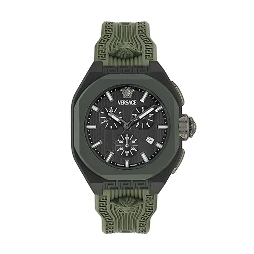 Versace VE9L00324 V-Legend Chrono schwarz grau grün Biokeramik Herren Uhr NEU