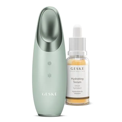 GESKE | SmartAppGuided™ Warm & Cool Eye Energizer | 6 in 1 Set mit Hydrating Serum - Entdecke die GESKE Beauty Revolution mit dem Warm & Cool Eye Energizer. Dieses praktische Set bietet eine innovative Lösung zur Unterstützung der Augenpflege. Genieße die Vorteile von Wärme und Kälte für erfrischte Augen und eine verbesserte Aufnahme von Pflege.