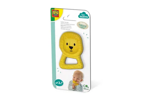 SES Creative Spiel SES Beißring Lou der Löwe - 100% Naturkautschuk