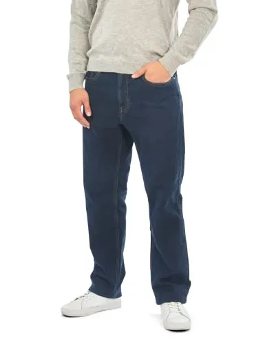 Mill&Tailor 5-Pocket-Jeans Thermo Denim blau 31 - Hochwertige Jeans im regular Straight-Cut aus Thermo Denim, ideal für kühle Tage. Bequeme Passform und pflegeleicht bei Maschinenwäsche.