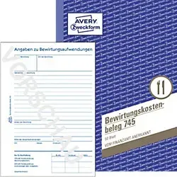 AVERY Zweckform Bewirtungskostenbeleg 745 DIN A5 Perforiert N/A 50 Blatt