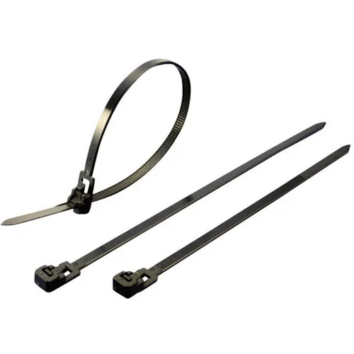 TRU Components 1592877 TC-HVR200SBK203 Kabelbinder 200mm 4.50mm Schwarz Lösbar 100St.