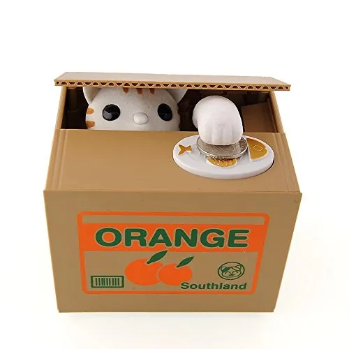 Jzhen Sparschwein,Elektronische Spardose Witziges Sparschwein Geschenk für Kinder(Katze)