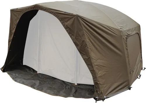 FOX Frontier II X Deluxe Wrap Khakigrün - Wasserfester Zeltüberwurf für Karpfenangeln, ideal für 2 Personen, leicht und kompakt mit nur 5,7 kg, perfekt für Outdoor-Abenteuer.