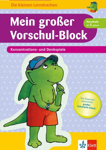 Klett Mein Vorschul-Block Konzentrations- und Denkspiele: ab 4 Jahren (Die