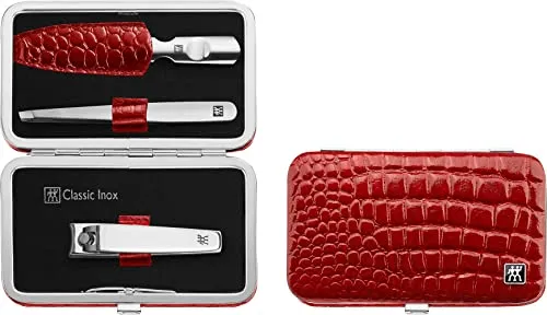 ZWILLING CLASSIC INOX Rahmenetui 3-tlg. mit Nagelknipser in rot von ZWILLING