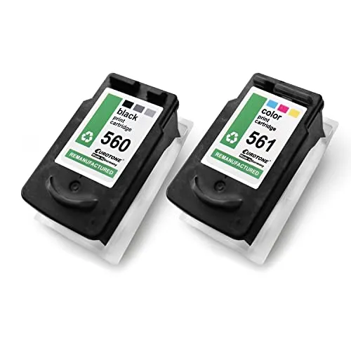 Eurotone 2X Tintenpatronen kompatibel für Canon Pixma TS 5350 a ersetzen PG560XL, CL561XL CMYK Black Cyan Magenta Yellow
