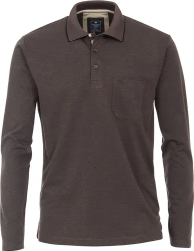 REDMOND Casual Herren Polo-Shirt Langarm Regular-Fit Jersey Anthrazit XXL - Poloshirt für Herren mit langem Arm, aus pflegeleichtem Baumwollmix, ideal für Freizeit und Business. Der Regular-Fit Schnitt sorgt für optimalen Tragekomfort.