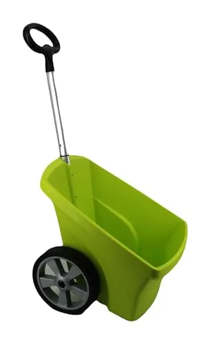 Gartenwagen Schubkarre 67 Liter Tragfähigkeit: 50 kg Gartenkarre Handwagen Handwagen Schubkarre mit Vollgummirad Gartentrolley Gartenschubkarre Deichsel aus Aluminium (Grün)