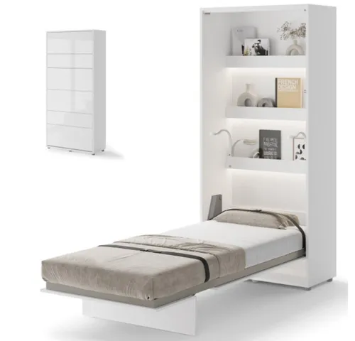 yourhouse24 Schrankbett Bed Concept Wandklappbett Vertikal Gästebett 90/120/140/160/180 cm