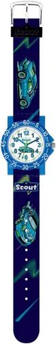 SCOUT Jungen Analog Quarz Uhr mit Nylon Armband 280375033 - Armbanduhren für Jungen, wasserdicht bis 5 Bar mit robustem Edelstahlboden für aktive Abenteuer.