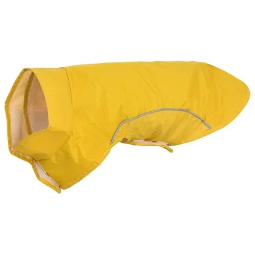 vidaXL Hunde Regenmantel mit Reflexstreifen Polyester Gelb M, Hundemantel, Hundejacke, Regenjacke für Welpen, wasserdichter Hunderegenmantel