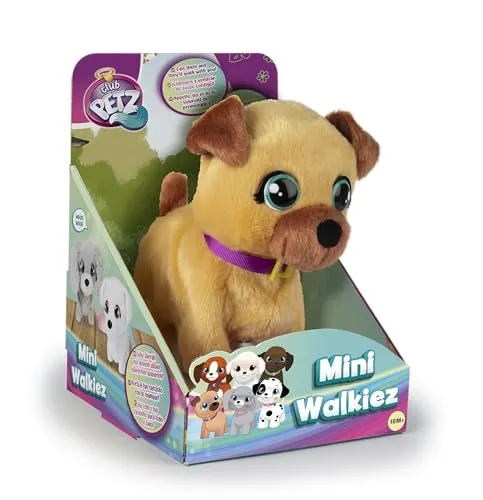 IMC Mini Walkiez Shepard - Interaktives Plüschtier - Interaktive Plüschtiere, der süße Mini Walkiez Shepard liebt es zu spielen und kommt mit Leine, ideal für Kinder ab 12 Monaten, die ein eigenes Haustier wollen.