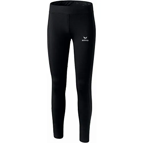 erima Damen Laufhose Performance Lang, schwarz, 34 - Laufbekleidung mit hervorragender Belüftung durch Mesh-Einsätze und optimalem Tragekomfort dank Flachnähten. Praktischer Saum mit Reißverschluss und wasserdichter Tasche für Schlüssel.