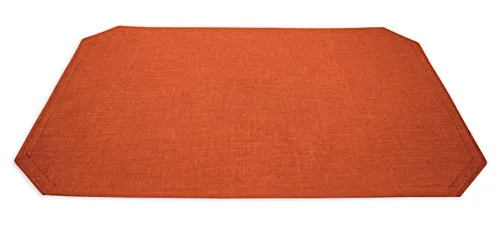 Haus und Deko Tischset Leinen Optik 35 x 50 cm Terracotta Platzset waschbar wasserabweisend beschichtet Untersetzer Platzsets Küche Esstisch Wohnzimmer Platzdeckchen pflegeleicht