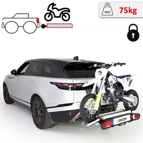 Towcar aepm030 portamotos Racing - Vertikales Motorrad-Ankerrack, automatische Befestigung aus robustem Stahl, kompakt und leicht zu transportieren